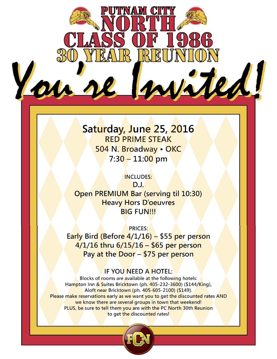 30 Year Reunion Flyer